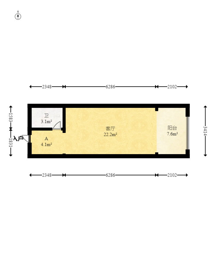博雅例外 1室1厅1卫 28.8万 博雅例外 1室1厅1卫 28.8万户型图
