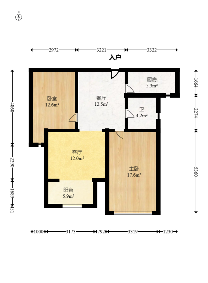 四季星城 2室2厅1卫 71.0万 四季星城 2室2厅1卫 71.0万户型图
