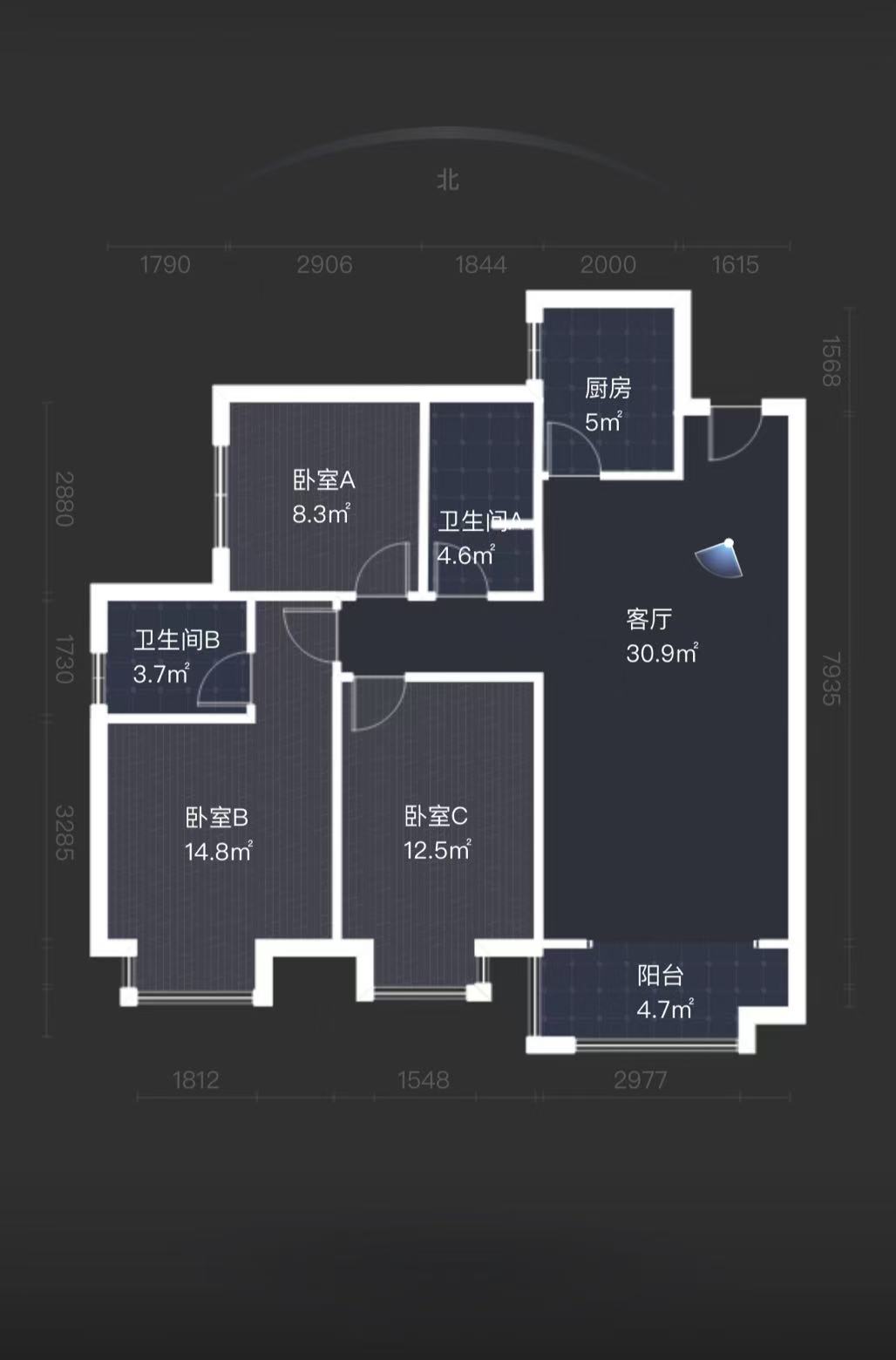 中建江湾壹号  3室2厅1卫   53.80万