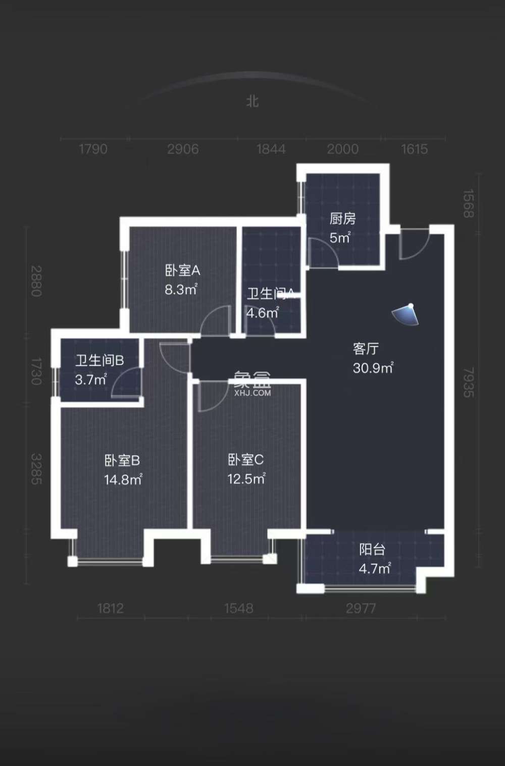 中建江湾壹号  3室2厅1卫    53.8万