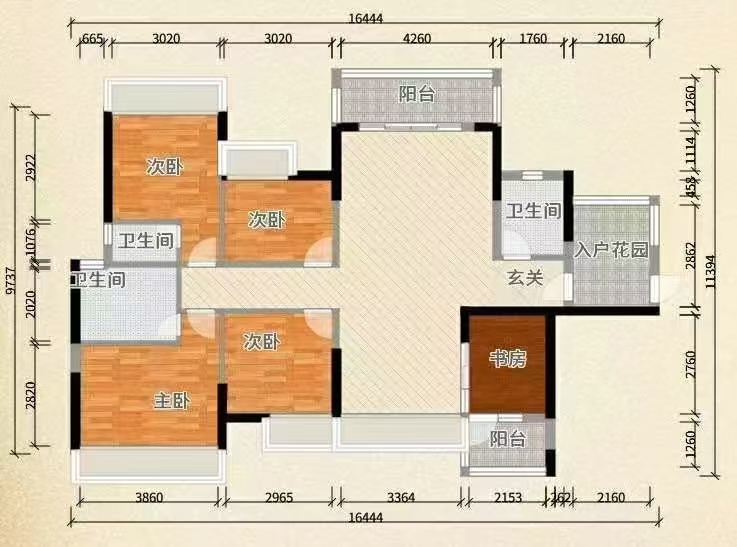 锦绣贤苑  2室1厅1卫   1600.00元/月室内图1