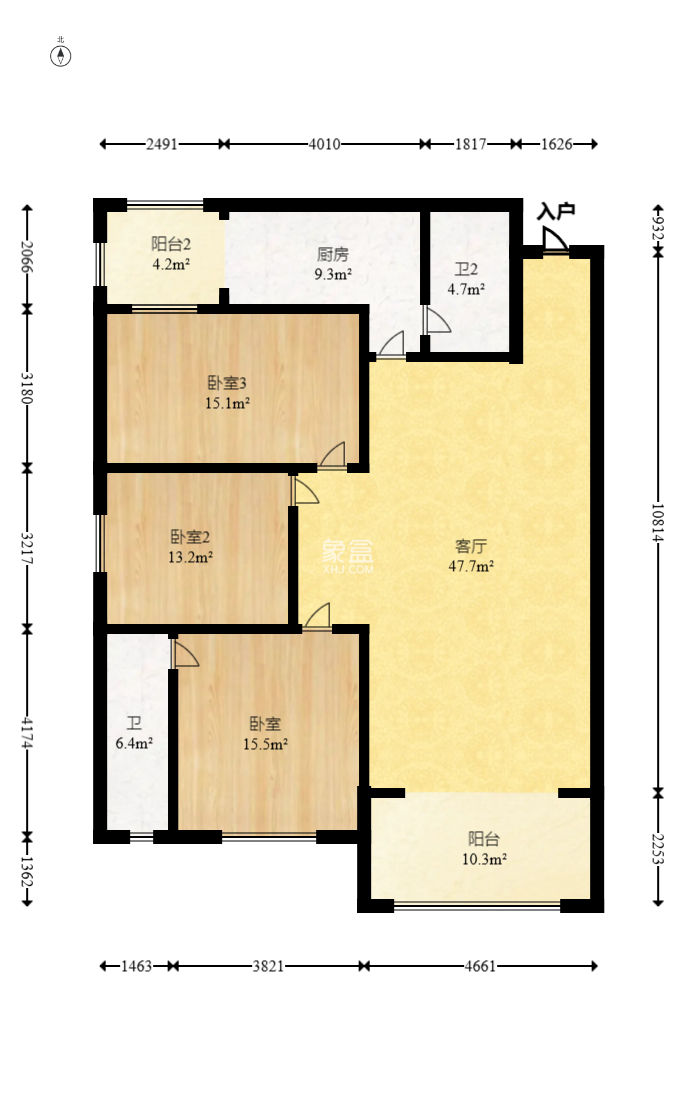 時代天驕  3室2廳2衛(wèi)   88.00萬