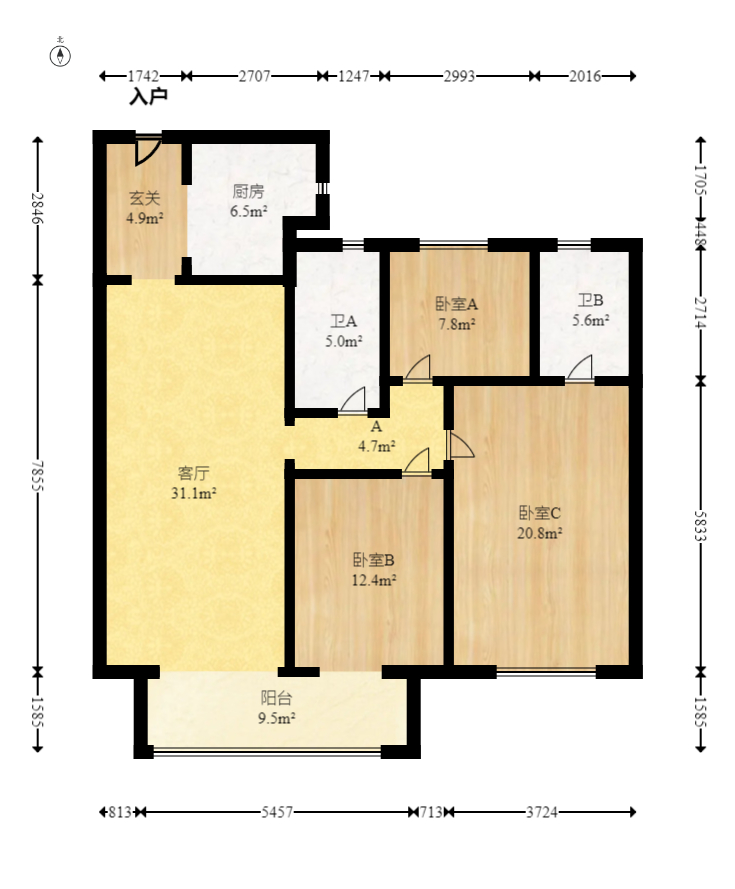 金源府  3室2厅2卫    145.0万 金源府  3室2厅2卫    145.0万户型图