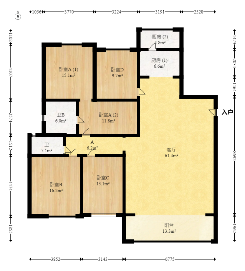 佳兆业云顶梅溪湖(佳兆业梅溪荟) 4室2厅2卫 298.0万 佳兆业云顶梅溪湖(佳兆业梅溪荟) 4室2厅2卫 298.0万户型图