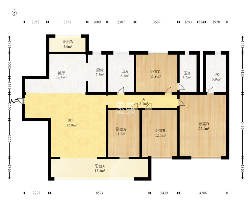 金色溪泉湾  4室2厅3卫    205.0万