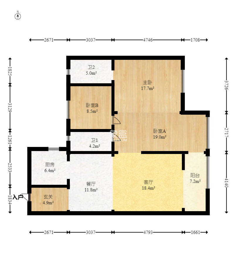 建投象山国际  3室2厅2卫   115.00万