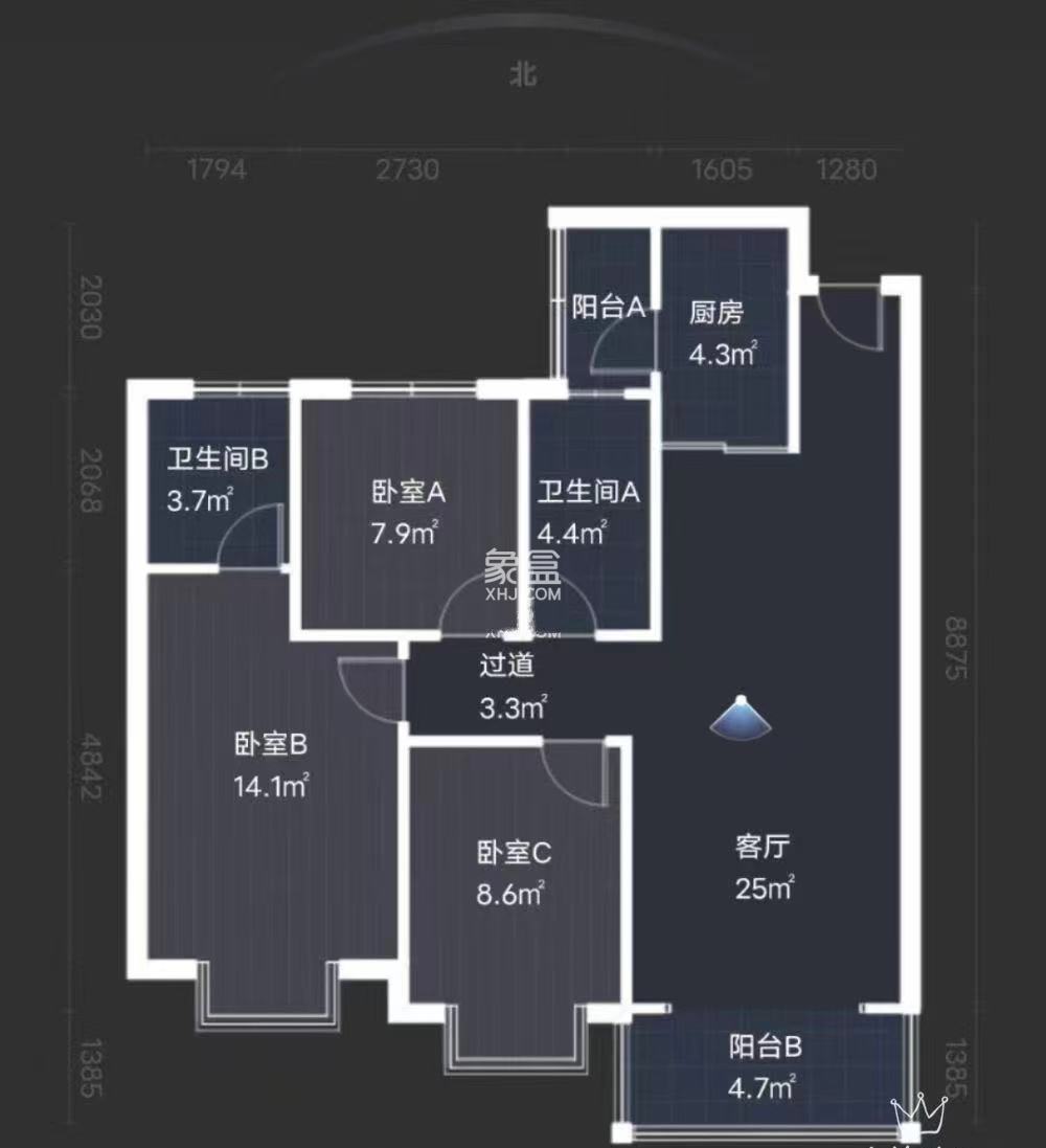 亿都时光  3室2厅2卫    55.0万