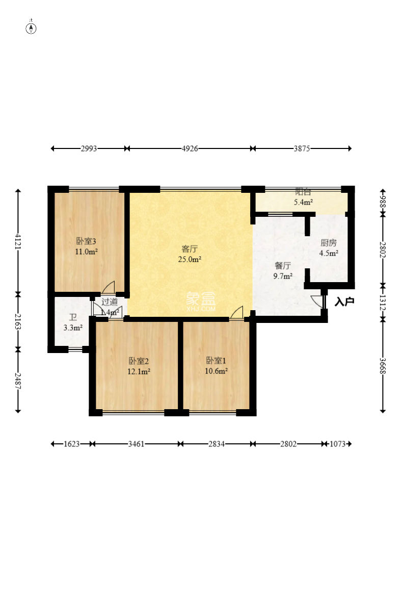 银港水晶城  3室2厅1卫   75.00万
