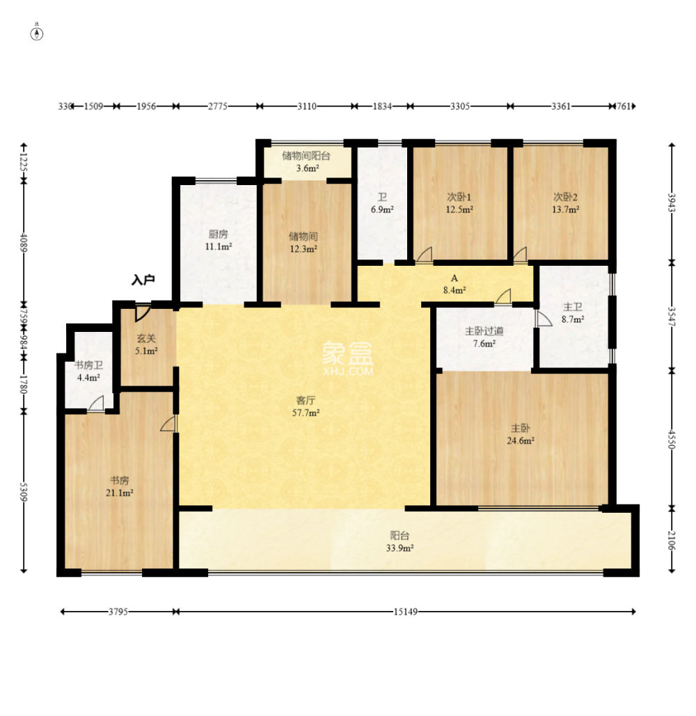长沙万境潇湘  5室2厅3卫   338.00万
