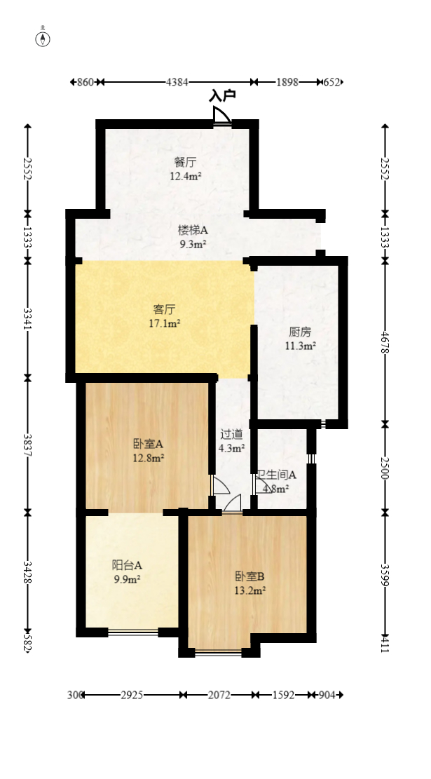 南国嘉苑  5室2厅2卫   108.00万室内图1