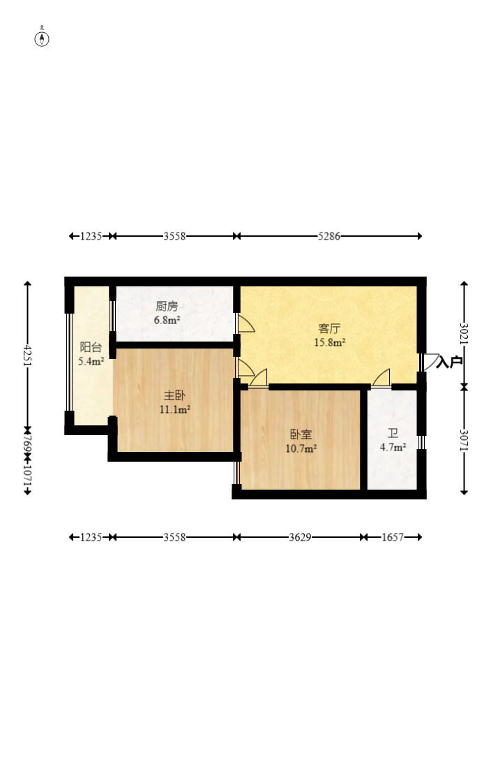 恒基凯旋门三期  2室1厅1卫    59.5万 恒基凯旋门三期  2室1厅1卫    59.5万户型图