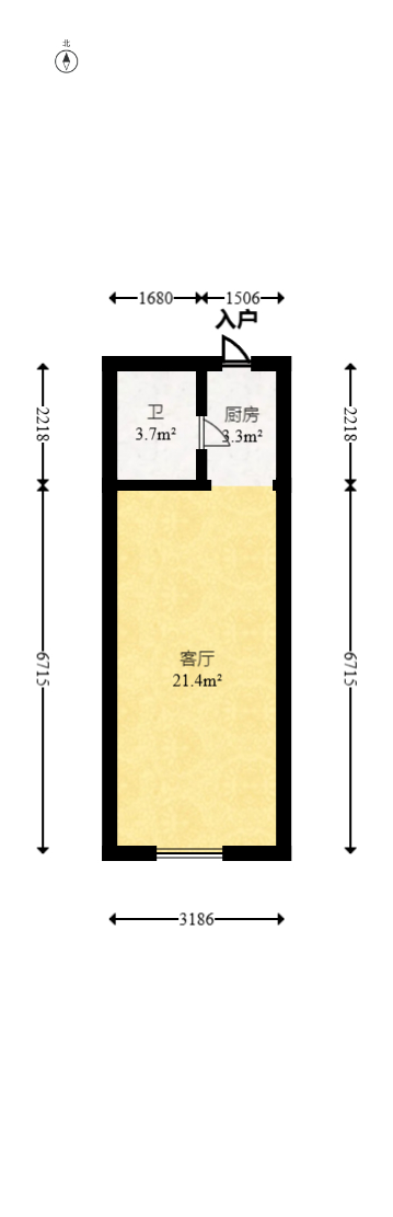 尚都美寓 1室0厅1卫 18.0万 尚都美寓 1室0厅1卫 18.0万户型图