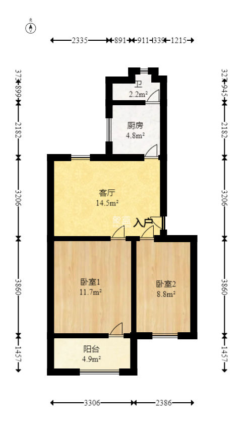 散热器厂宿舍  2室1厅1卫   34.00万