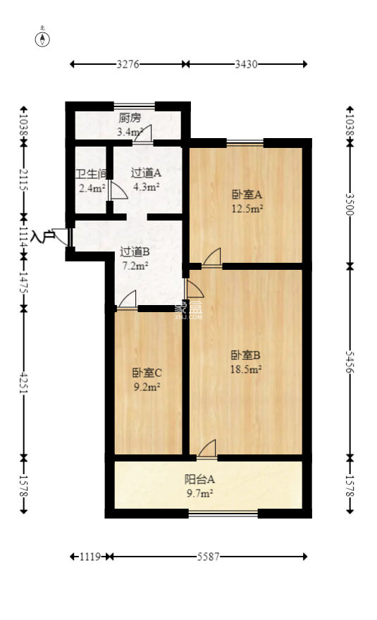 仰天湖省送变电宿舍  2室1厅1卫   62.00万