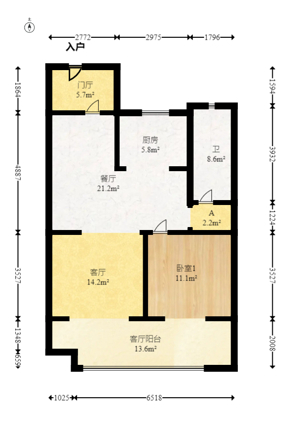 中建钰和城  4室2厅2卫   227.50万室内图1
