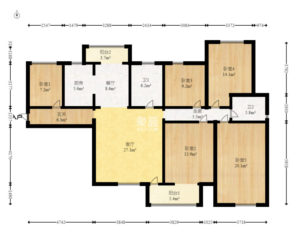 城南故事家园  4室2厅2卫   126.00万