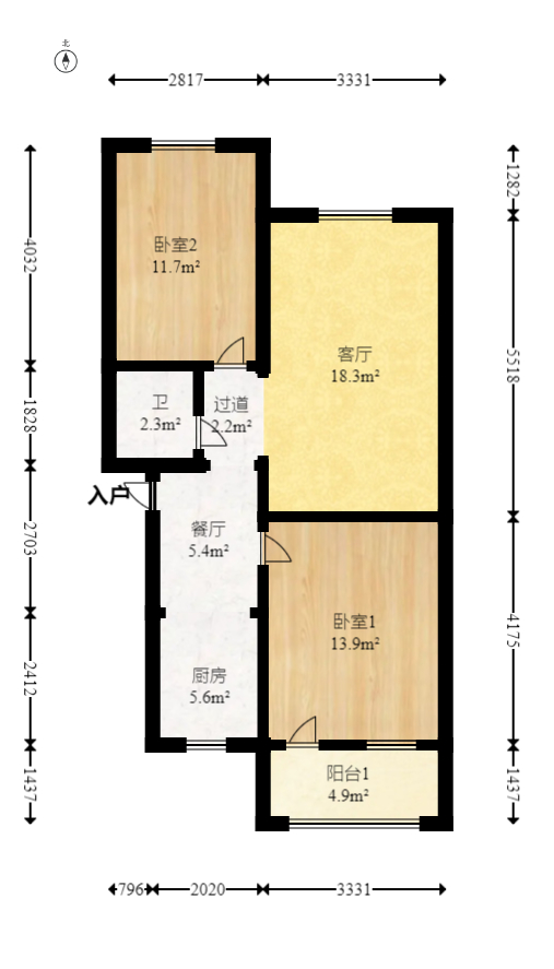 德政园  2室2厅1卫    39.8万 德政园  2室2厅1卫    39.8万户型图