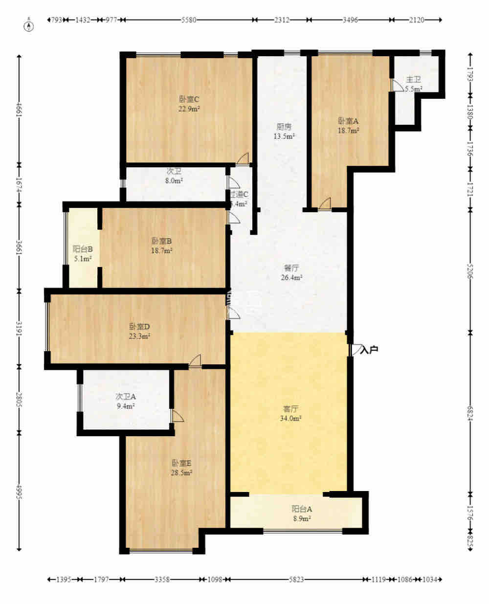 五矿万境水岸二期(五矿万境水岸和苑) 1室0厅0卫 8000.0元/月 五矿万境水岸二期(五矿万境水岸和苑) 1室0厅0卫 8000.0元/月户型图