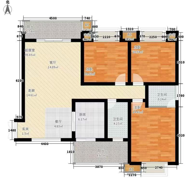 建工城城市之光  3室2厅2卫   82.50万室内图1