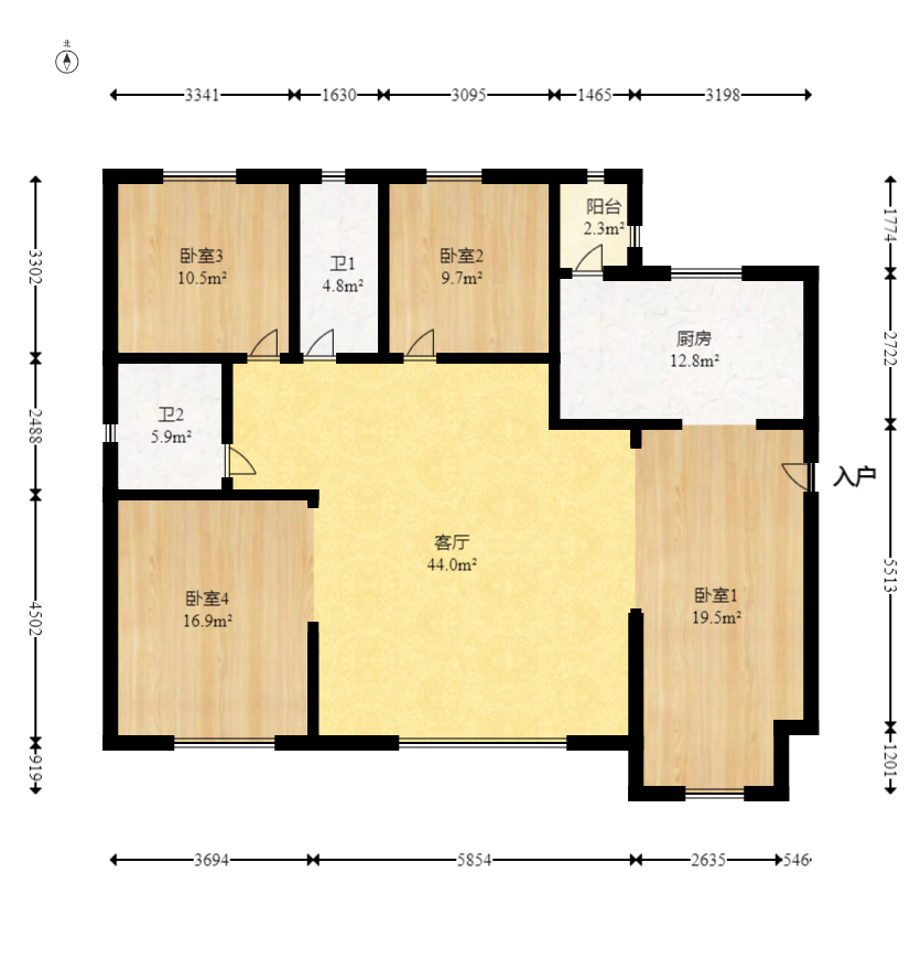 才子嘉都  1室0厅0卫   116.00万室内图1