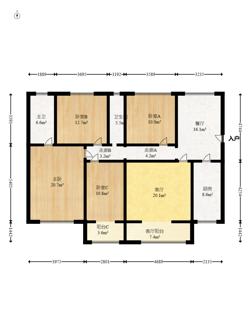 鑫远和城(一、二期) 4室2厅2卫 125.0万 鑫远和城(一、二期) 4室2厅2卫 125.0万户型图