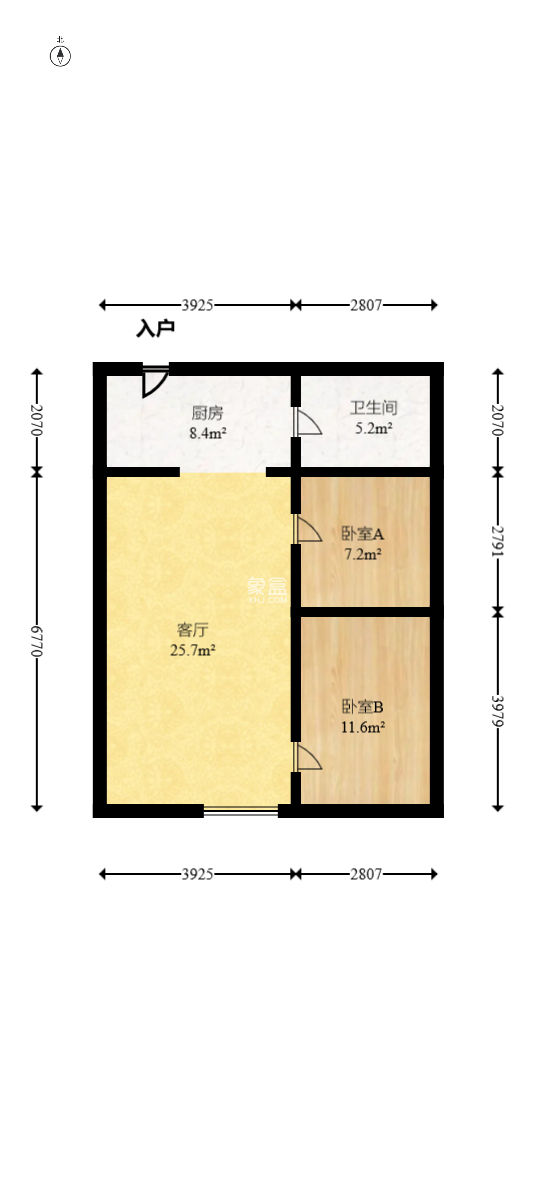 生活艺术城  2室1厅1卫   43.00万