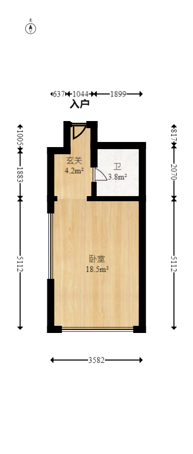 紫鑫御湖湾  1室1厅1卫    24.8万 紫鑫御湖湾  1室1厅1卫    24.8万户型图