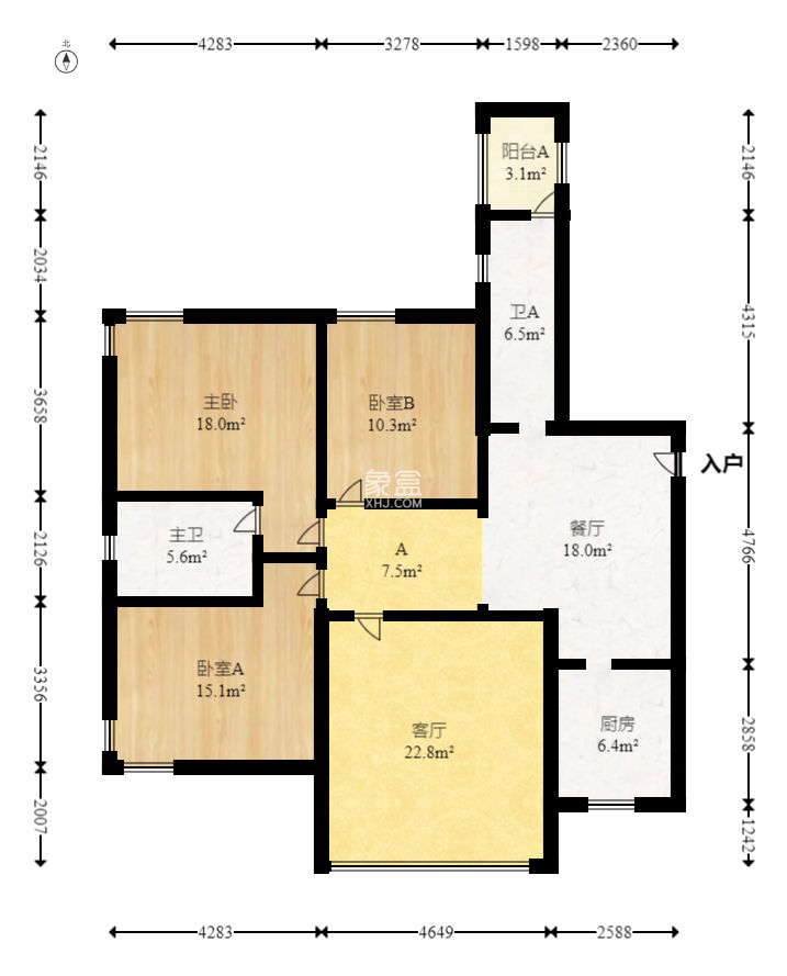 湘许嘉园  3室2厅2卫   120.00万