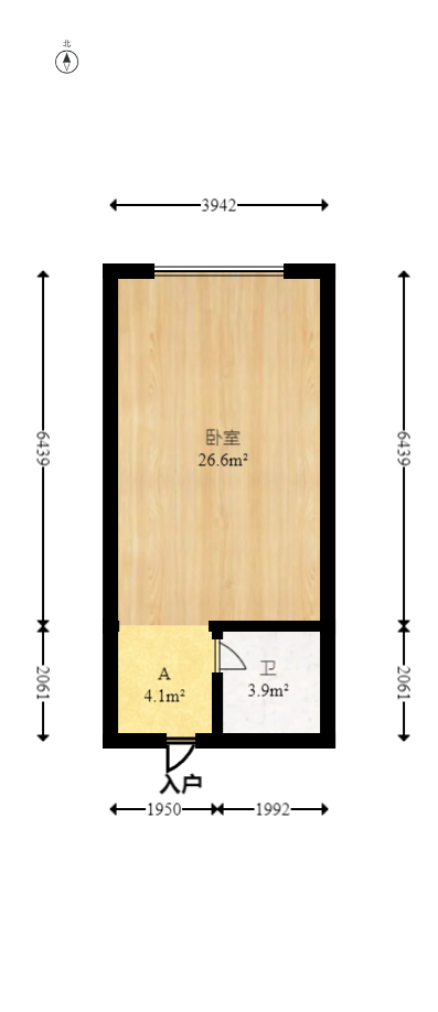 万博汇  1室1厅1卫   64.00万室内图1