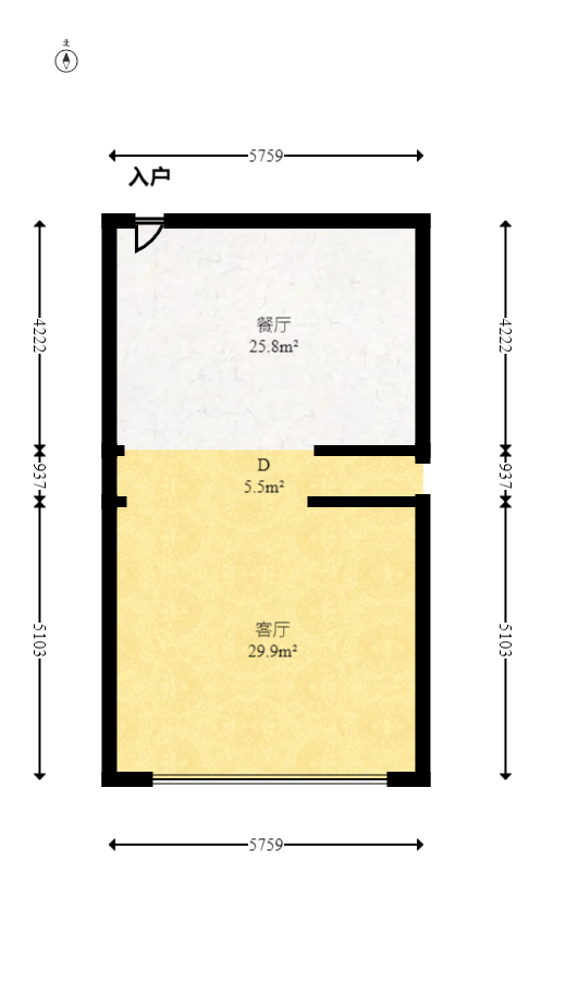 才子城  2室1厅1卫   28.00万室内图1