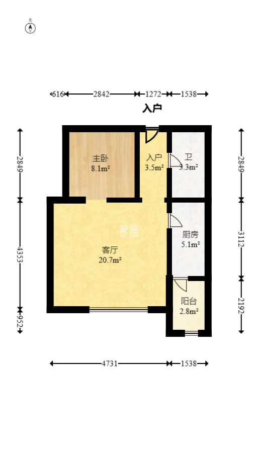 汀兰雅苑  2室1厅1卫   56.00万