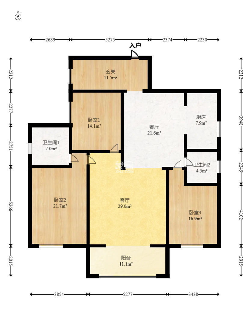 名家翡翠花园  3室2厅2卫    125.0万 名家翡翠花园  3室2厅2卫    125.0万户型图