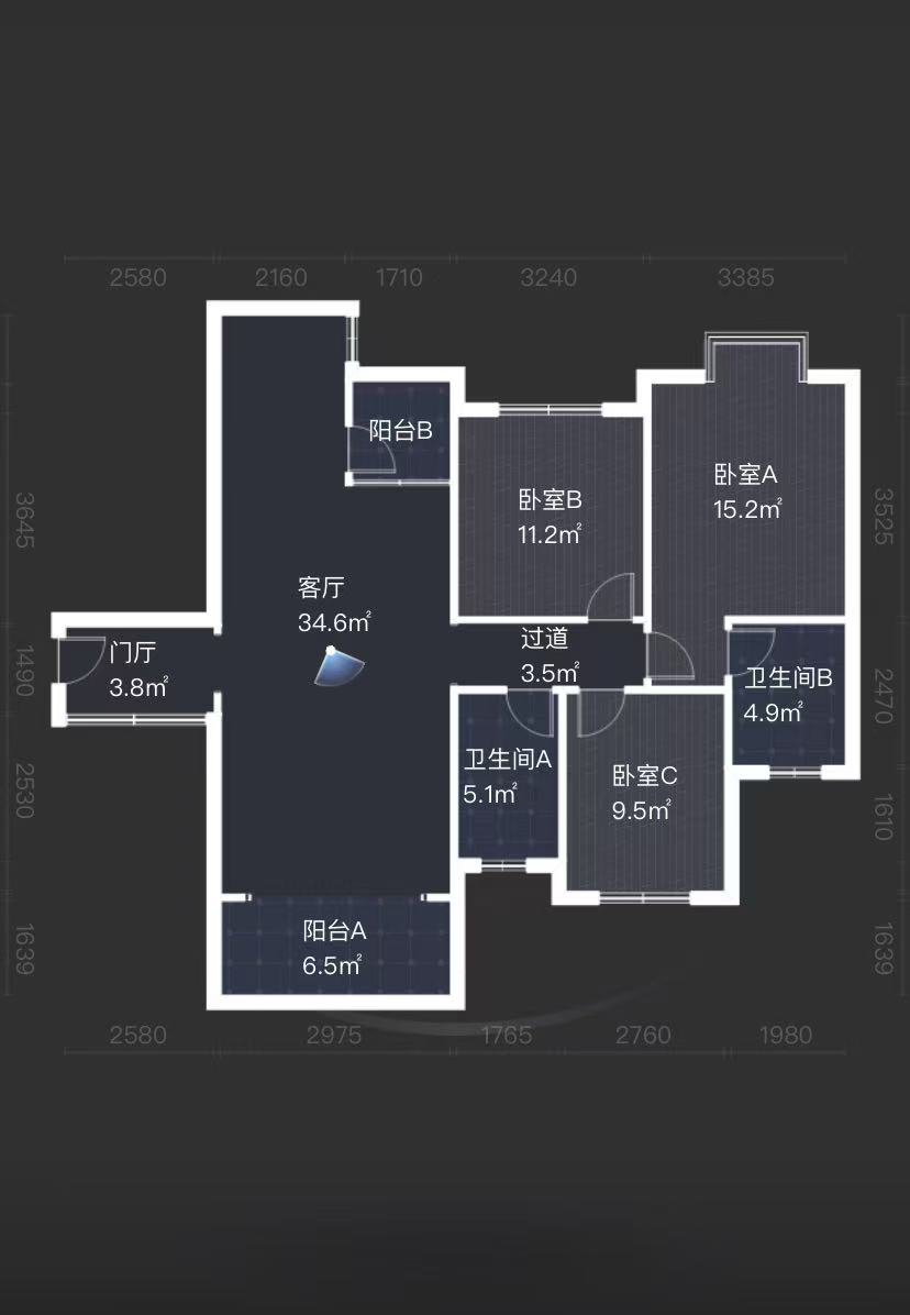 西郡佳园 3室2厅2卫 52.8万 西郡佳园 3室2厅2卫 52.8万室内图