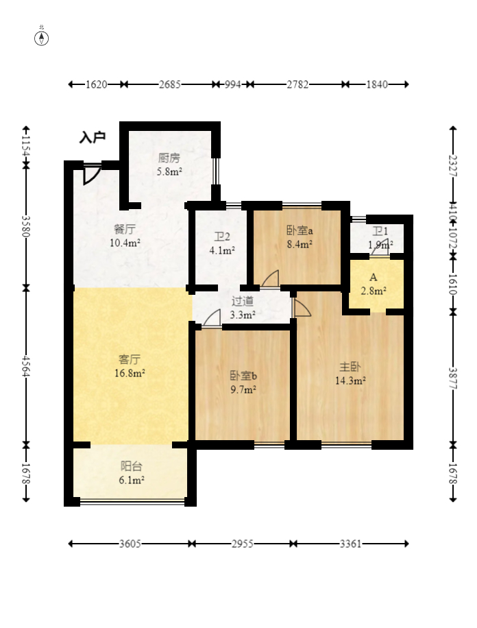 华润桃源里  3室2厅2卫    68.8万 华润桃源里  3室2厅2卫    68.8万户型图
