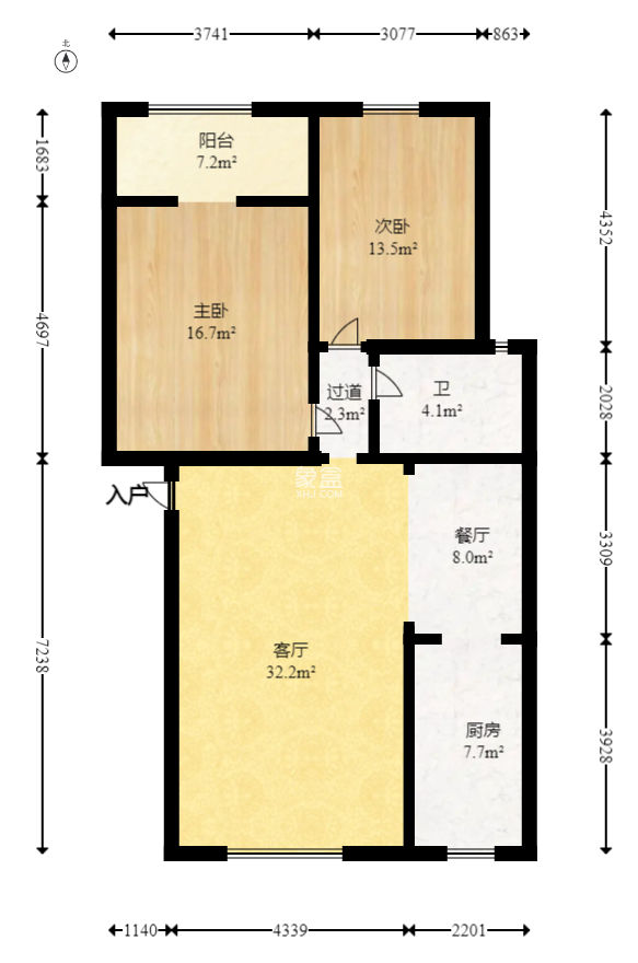 龍福小區(qū)  2室2廳1衛(wèi)   42.00萬