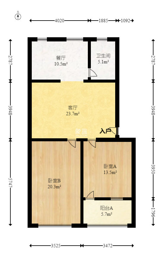 东瓜山二村  1室0厅0卫   35.80万