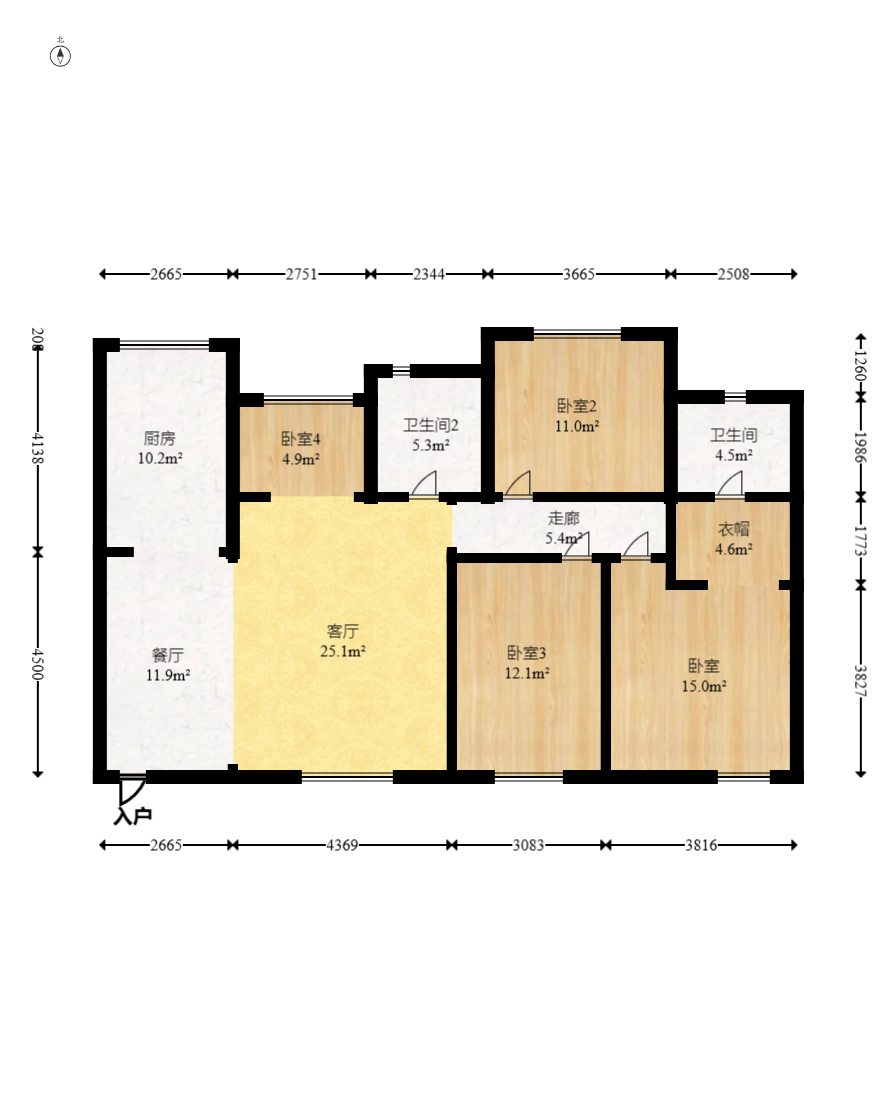 中国铁建国际城一期  4室2厅2卫    69.8万 中国铁建国际城一期  4室2厅2卫    69.8万户型图