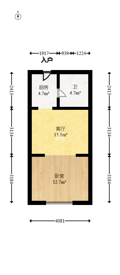西子一间  1室1厅1卫   31.00万