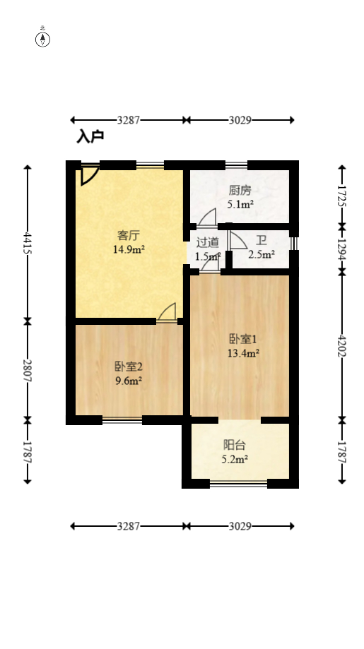 川塘新寓  2室2厅1卫   46.80万室内图1