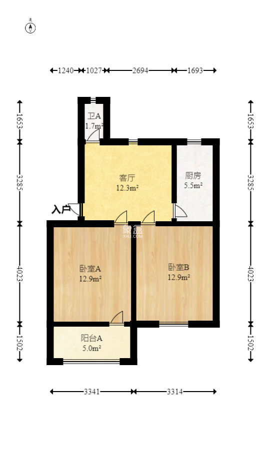 二十三冶小区（井巷社区）  2室1厅1卫   32.00万