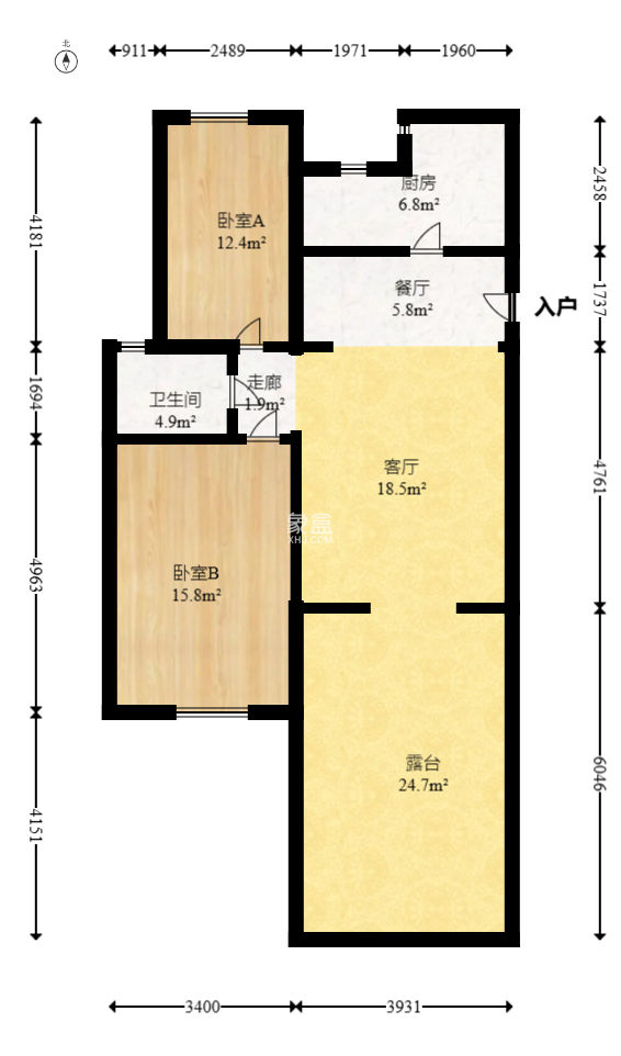 绿地公馆（绿地名邸）  2室1厅1卫    108.0万