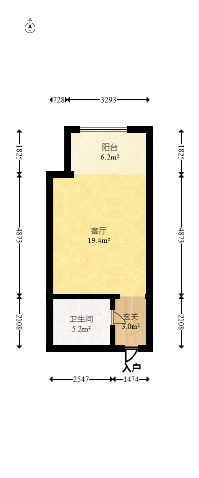 中信凯旋蓝岸(中信新城三期)  1室1厅1卫    15.0万 中信凯旋蓝岸(中信新城三期)  1室1厅1卫    15.0万户型图