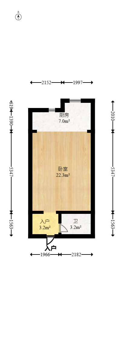 汇达国际公馆（汇达大厦）  1室1厅1卫   39.00万室内图1