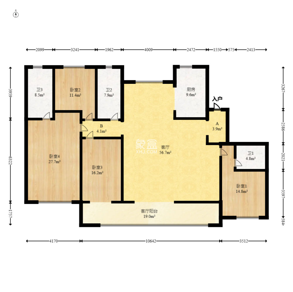 中建钰和城  4室2厅3卫   248.00万