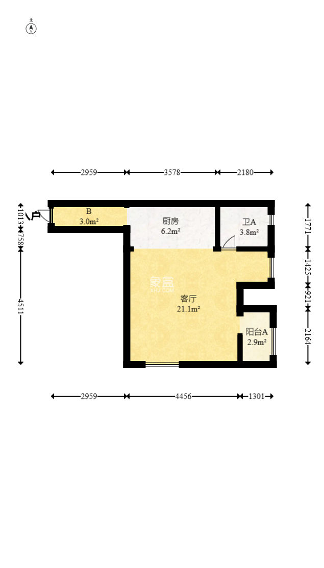 欣隆居  1室1厅1卫    54.99万