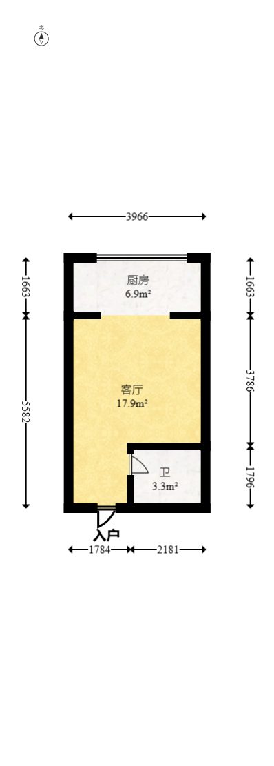 尚都花园城  1室1厅1卫   17.30万室内图1