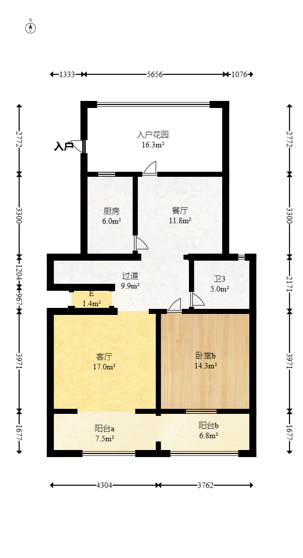 澳海澜庭 4室2厅2卫 113.0万 澳海澜庭 4室2厅2卫 113.0万户型图