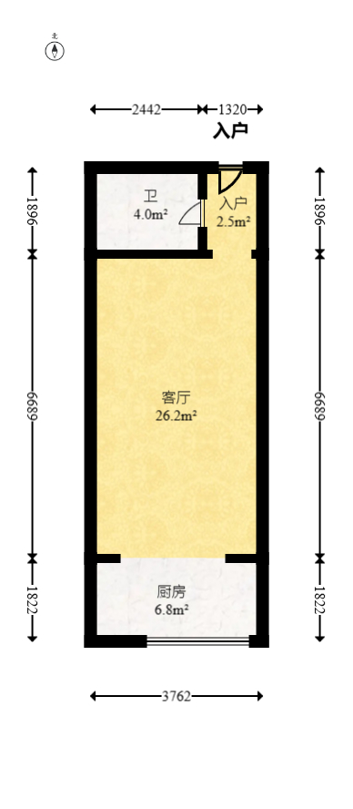 山水湾  1室1厅1卫   29.00万室内图1