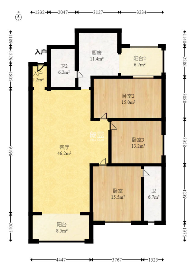 时代天骄  3室2厅2卫   95.00万