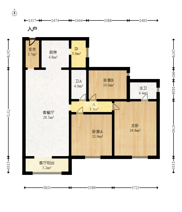 美林银谷  3室2厅2卫   102.00万